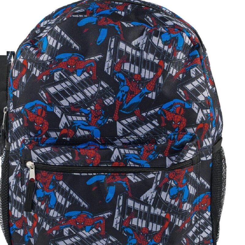 Fast Forward Spiderman Allover Print Backpack- 16 inches